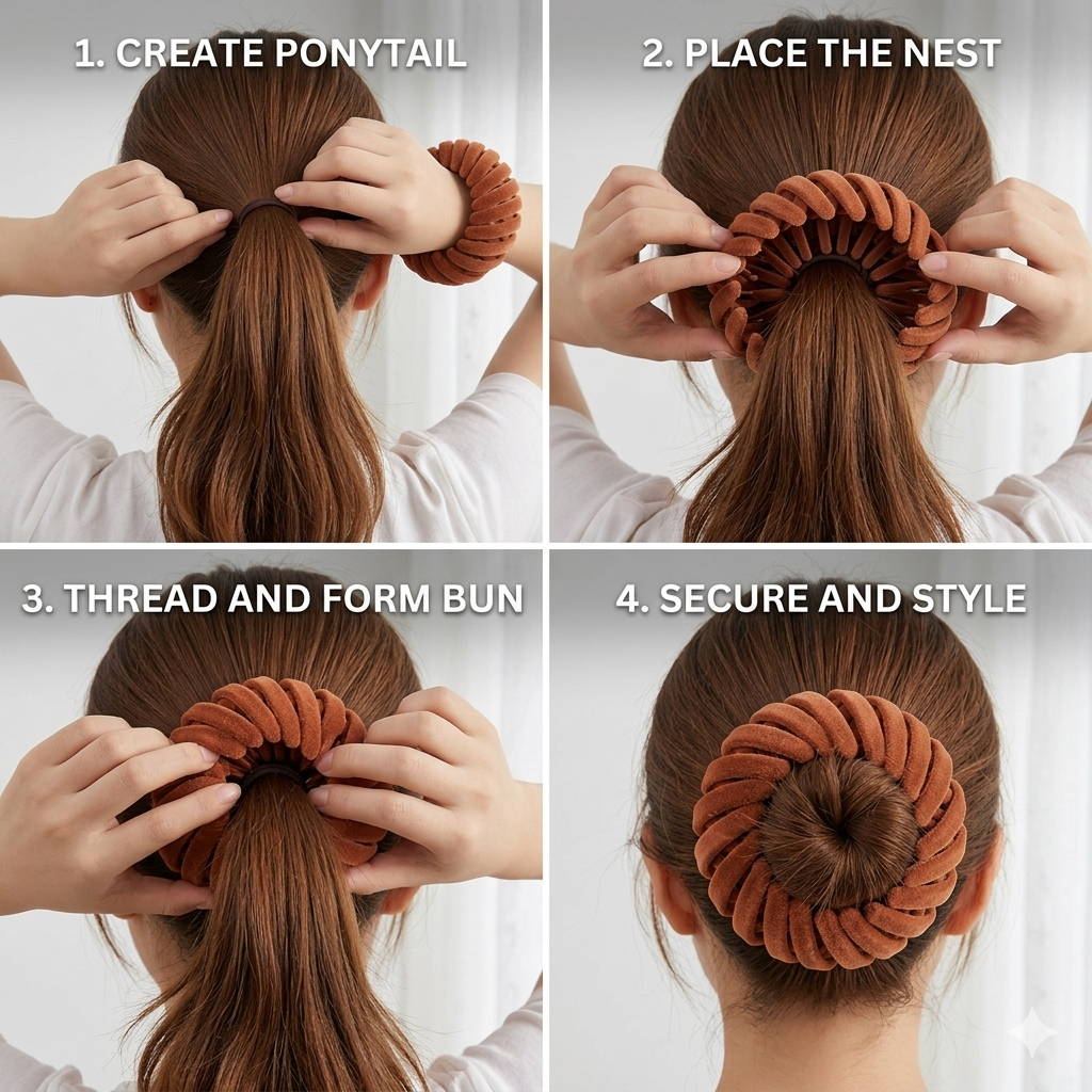 Velvet Bird's Nest Hair Scrunchie